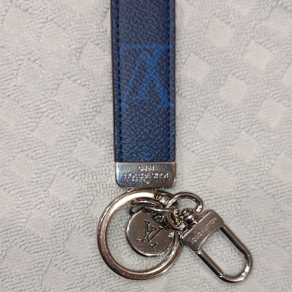 Louis Vuitton Navy and Silver Key Holder